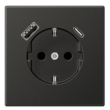 AL1520-15CAAN-L Priza Schuko 16A cu USB antracit