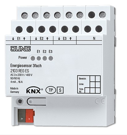 2103REGES KNX Sensor de energie 3 grupe