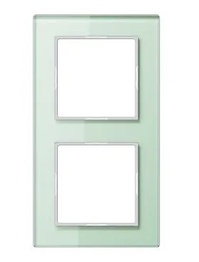 AC582GLWMT Рамка для 2 модулей, A Creation, матовое белое стекло