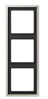 ES2983 Рамка для 3 модулей LS 990, нержавеющая сталь