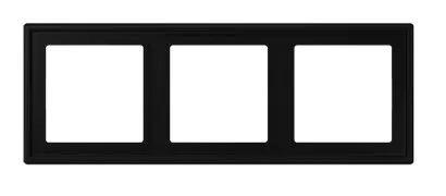 LS ZERO, 3-постовая рамка, чёрный матовый