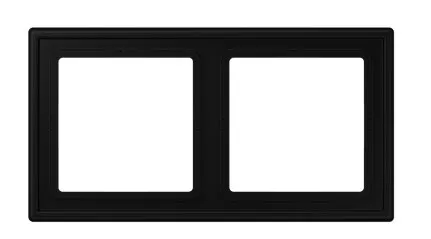 LS ZERO, 2-постовая рамка, чёрный матовый