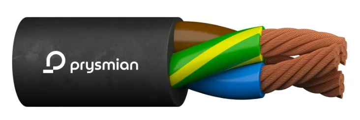 Гибкий, изолированный, маслобензостойкий, многожильный кабель H07RN-F 4x4