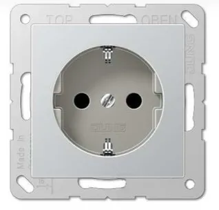 EP421AL Розетка Schuko 16 A, алюминий