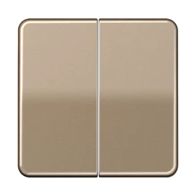 CD595GB Clapa intrerupator/buton dublu, bronz-auriu