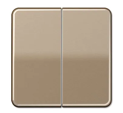 CD595GB Clapa intrerupator/buton dublu, bronz-auriu