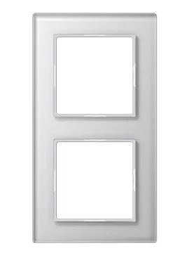 AC582GLWW Rama decor 2 locuri sticla, alb