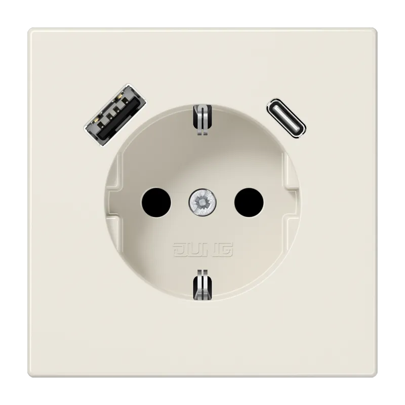 LS1520-15CA Priza Schuko 16 A cu USB, bej