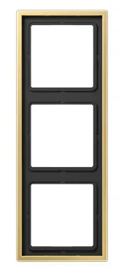 Рамка для 3 модулей, LS 990, золотистая латунь