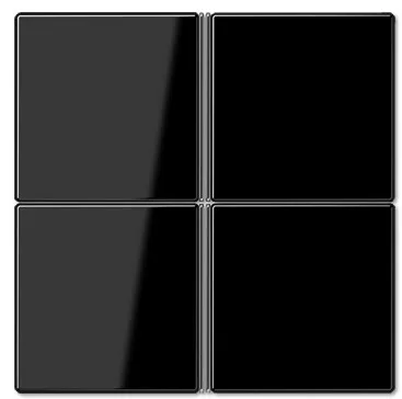 LS404TSASW Set clape p-u modul KNX 4 grupe, negru 