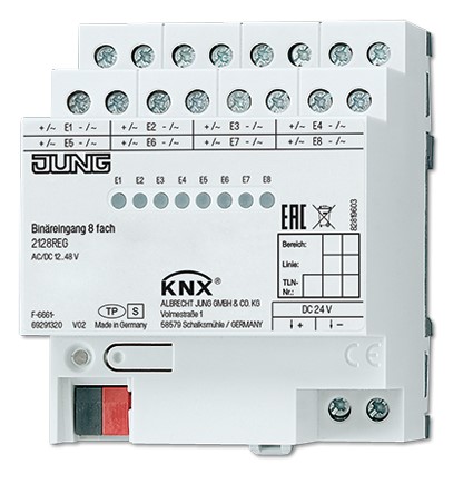 2128REG  КNХ Bloc cu intrari binare 8 grupe