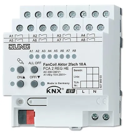 FCA2REGHE — KNX актуатор для фанкойлов (2 канала)