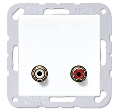 MAA1021WW Priza multimedia (Cinch /RCA), alb