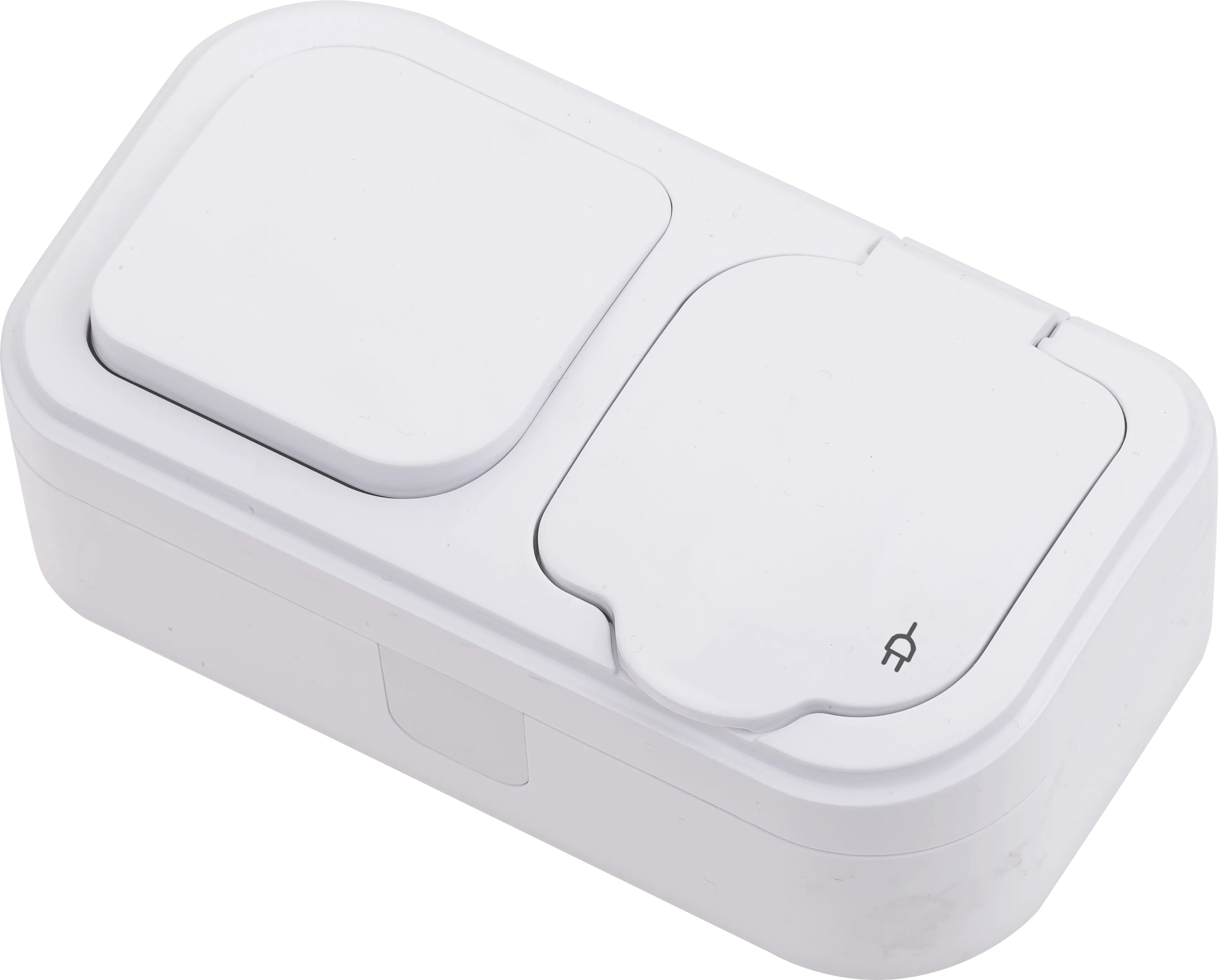 Intrerupator exterior+priza cu capac  (6buc/cut)