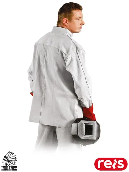 Costum ignifug de protectie, p/u SUDORI, alb din piele (SBB+KSB)