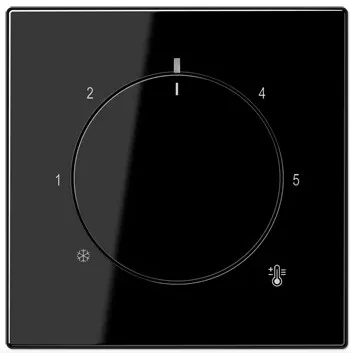 LS1749BFSW Capac pentru termostat cu simbol, negru