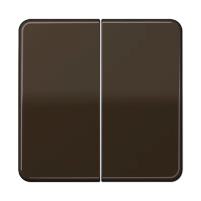 CD595BR Clapa intrerupator/buton dublu, cafeniu