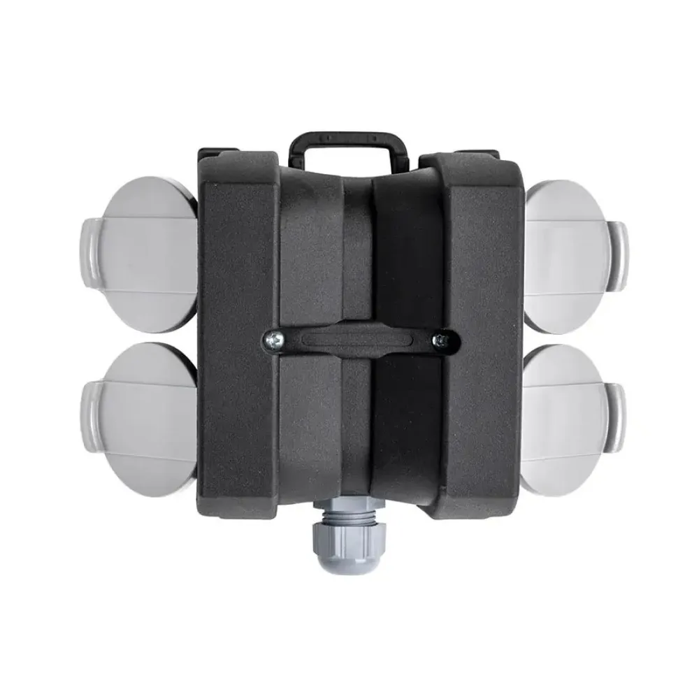 Bloc 4 prize cauciuc 2P+E 16A IP44