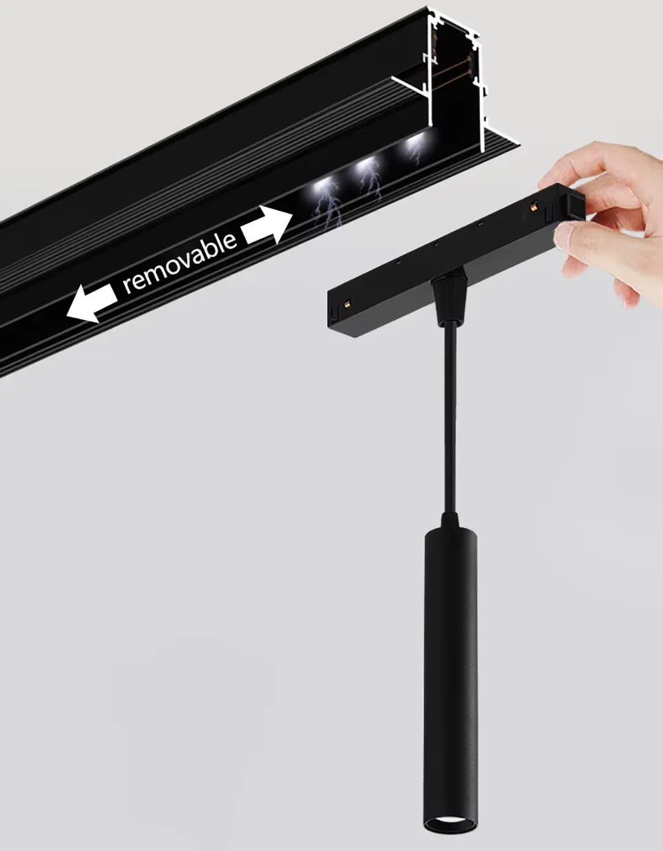 Proiector LED suspendat 10W 4000K 20cm Black 2ALGD2210CA-2-10W