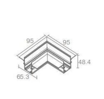 Unghi 90° sina magnetica incastrata H35mm 2C3GDT2229-C
