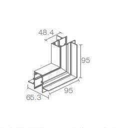 Unghi 90° exterior sina magnetica incastrata H35mm 2C3GDT2230-C
