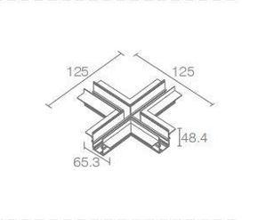 Проход встраиваемый типа крест для шины H35mm