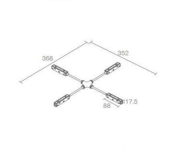 Conector alimentare sina magnetica tip cruce seria 22 2C3GDT2221-B