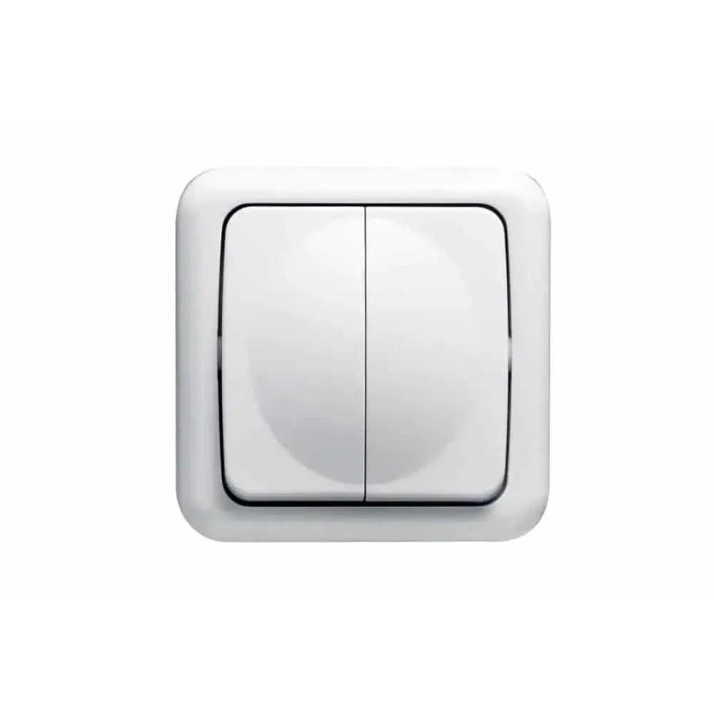 Intrerupator aparent 2 clape, IP44 10A