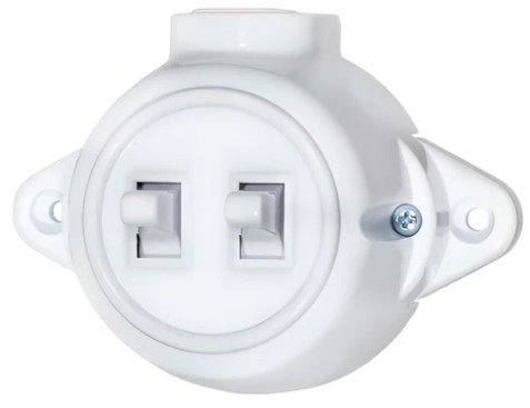 Intrerupator RETRO White 2 10A, 250V