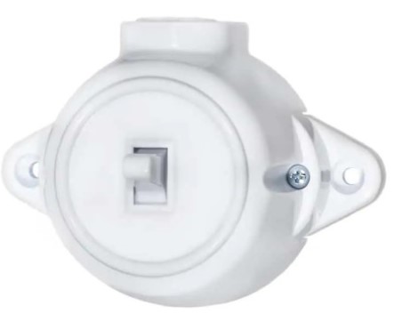 Intrerupator RETRO White cap-scara 10A, 250V