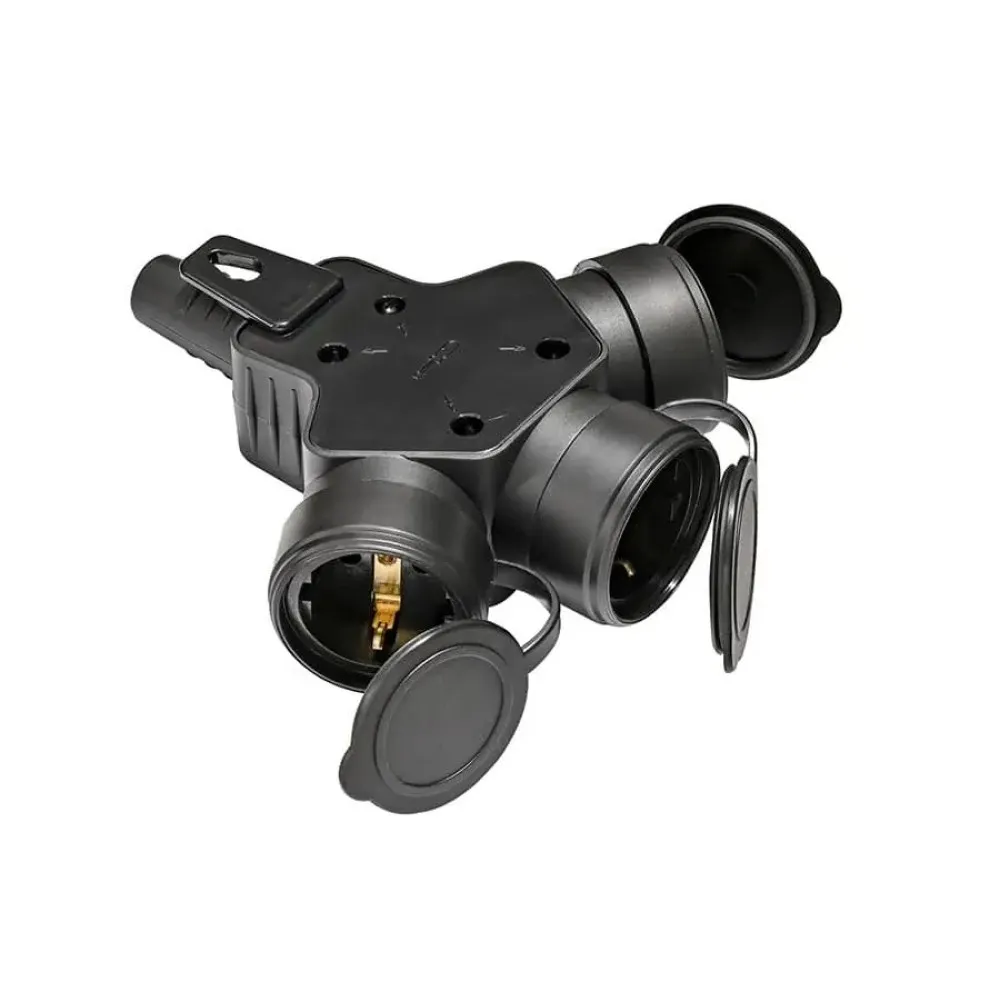 Priza tripla mobila  3x2P+E 16A IP44