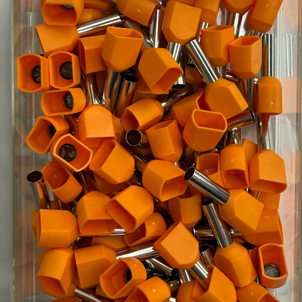 Papuc pin 2x4,00mm2 orange (100 buc/set) SP-IKY/2x4-12