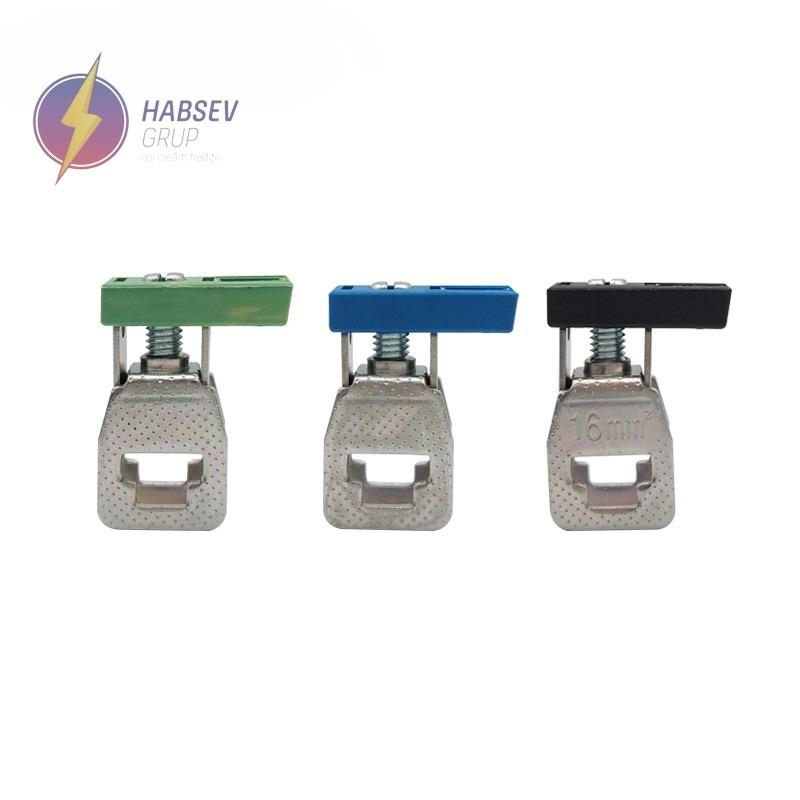 Bloc terminal de conectare cu busbar, 16mm2 albastru, JAKG16 BLUE