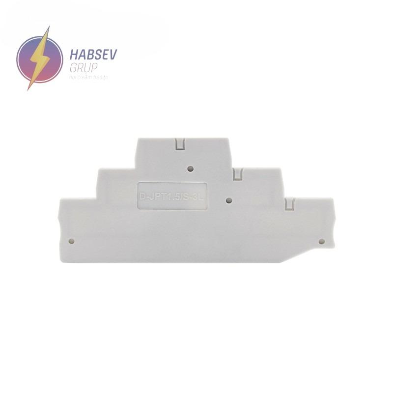 Bloc terminal Push-in 1.5mm2 Gri, JPT1.5/S