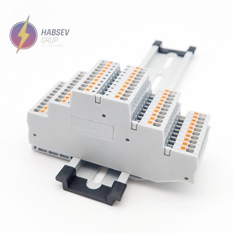 Bloc terminal Push-in 1.5mm2 albastru, JPT1.5/S BLUE
