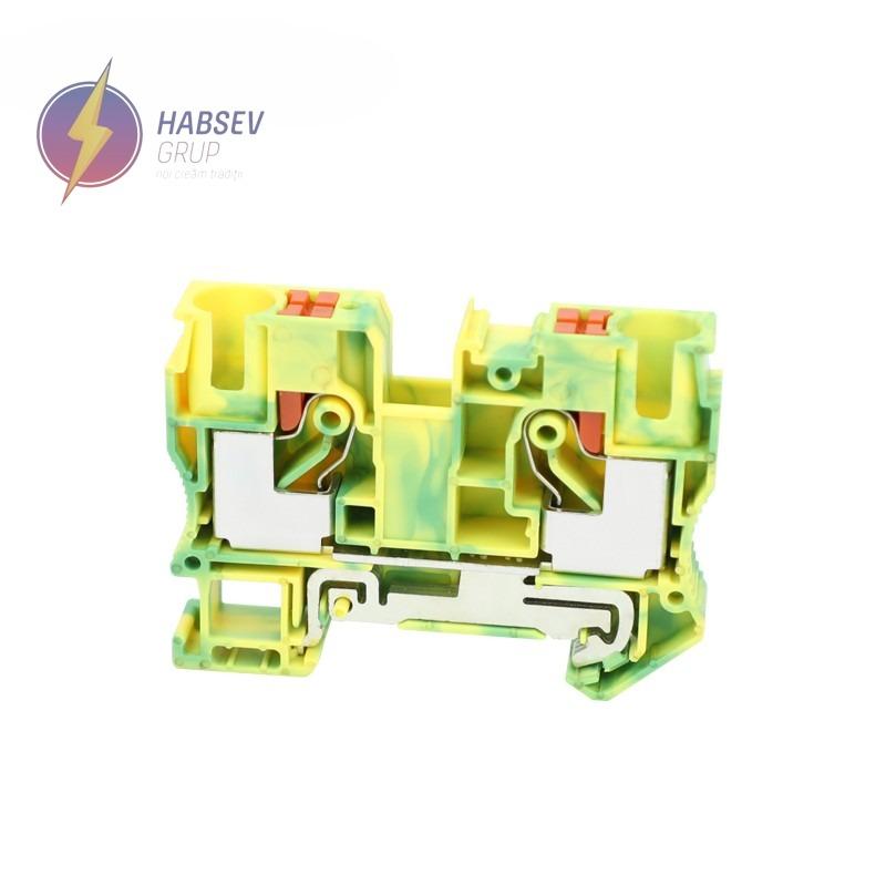 Bloc terminal Push-in 10mm2 galben-verde, JPT10-PE