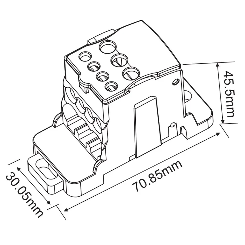 Bloc de distributie sina DIN 80A red, UKK80AR