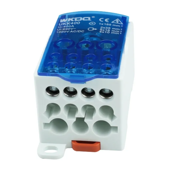 Bloc de distributie sina DIN 400A blue, UKK400AB