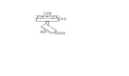 Proiector LED pe sina 8W 4000K Black 2ALGD2207CA-8W