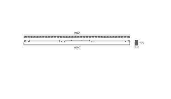 Corp iluminat LED grila pe sina 36W 4000K Black 2ALGD2202CA-36W