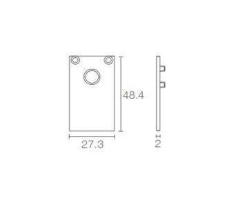 Capac de capat pentru sina  incastrata 2A-2C2CG0013-BK BLACK