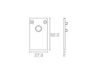 Capac de capat pentru sina aparenta 2A-2C2CG0014 BLACK