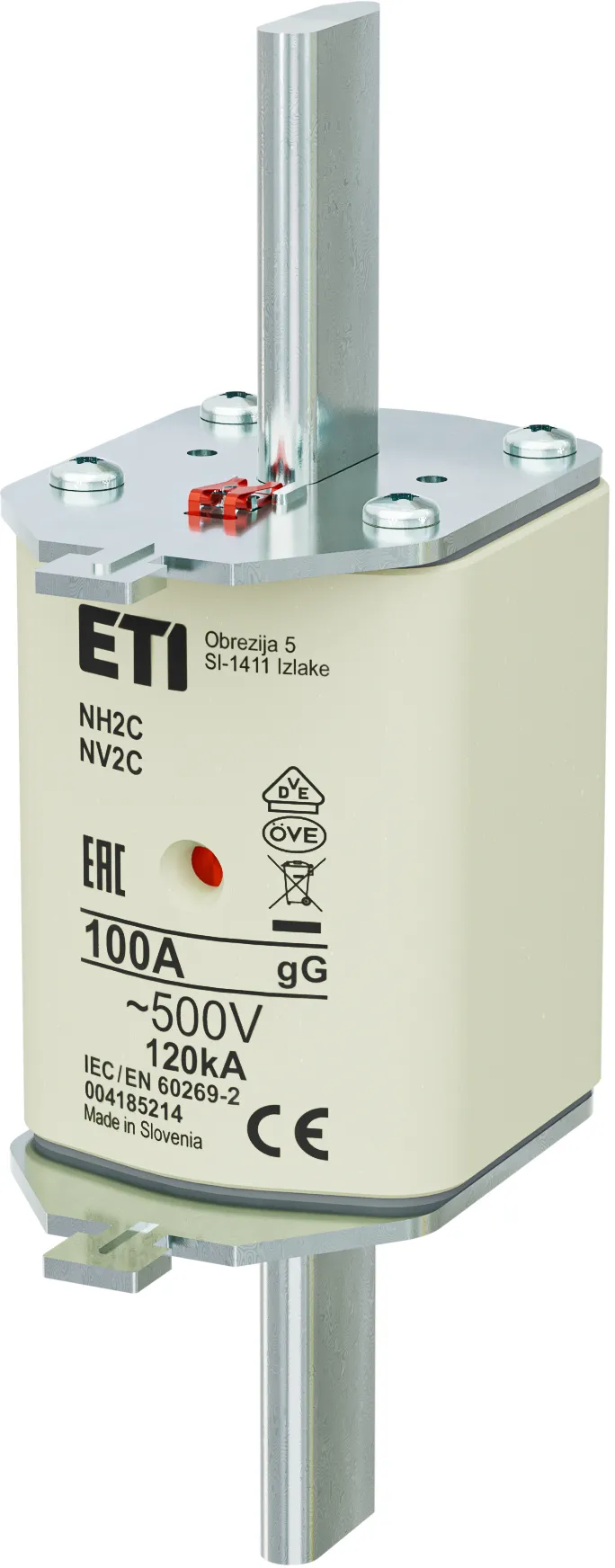 Siguranta fuzibila NH2C gG 100A/500V