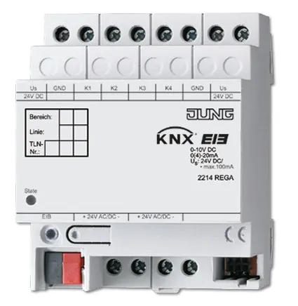 2214REGA Аналоговый модуль KNX для всех 4 групп