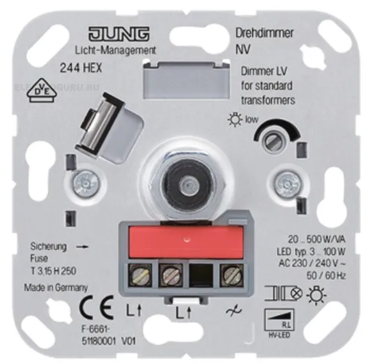 244EX Dimmer rotativ 60-400W