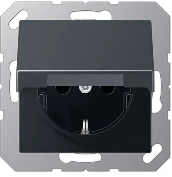 A1520BFKLANM Priza Schuko 16 А cu capac, antracit mat