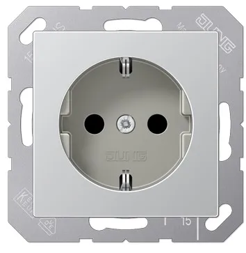 A1520KIAL Priza Schuko 16 А cu protectie, aluminiu