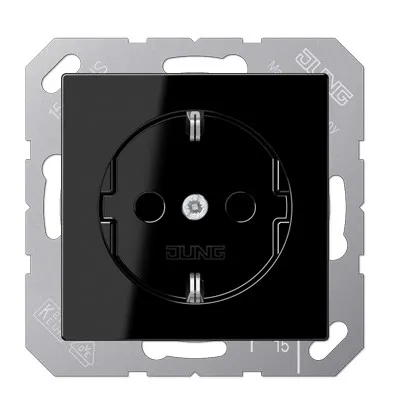 A1521BFKISW Priza Schuko 16 А cu protectie, negru