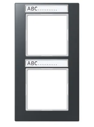 AC582BFNAANM Rama decor 2 locuri cu spatiu/inscriere, antracit mat