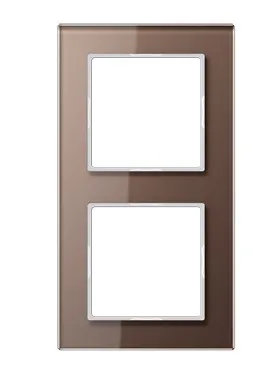 AC582GLMO Rama decor 2 locuri sticla, mokko